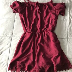 Burgundy Maurices Romper
